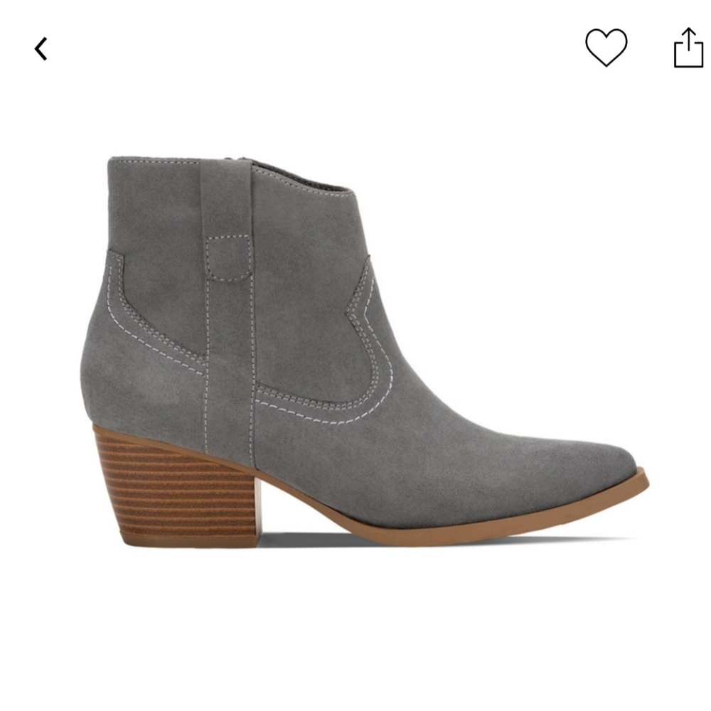 PERRIEE GRAY WESTERN BOOTS SIZE 7.5 NIB
